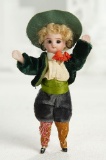 Petite German All-Bisque Miniature Doll in Original Costume 300/500
