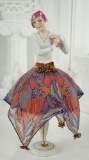 German Porcelain Half-Doll as Fashionable Art Deco Lady 400/600