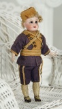 German Bisque Miniature Doll in Uniform by Gebruder Kuhnlenz 300/400