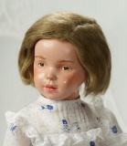 American Wooden Character Girl by Schoenhut with Intaglio Brown Eyes 700/900