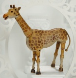 American Wooden Giraffe with Glass Eyes, Style I, by Schoenhut 600/800