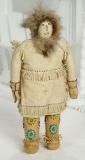 Native American Inuit Doll with Embroidered Face 200/300