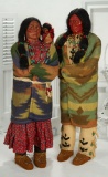 Pair of Exhibition Size Native American Dolls 