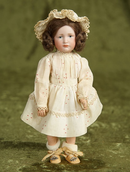 Rare smallest size of German bisque art character, "Gretchen", model 114, by K*R. $700/900