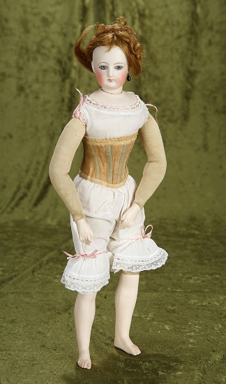 French Bisque Poupee by Gaultier with Rare Gesland Body and Bisque Hands $2500/3200