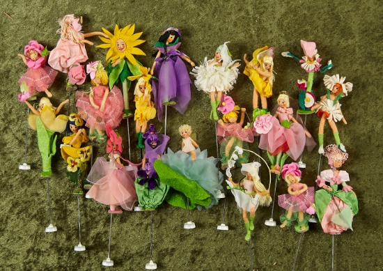 Twenty German cloth Flower Puppets from BAPS, early US Zone era $600/800