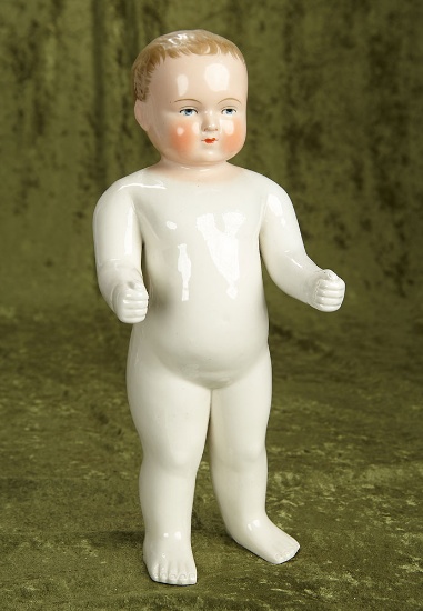 15" German porcelain doll known as Frozen Charlotte. $400/500