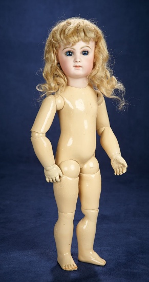 Early French Bisque Portrait Bebe with All-Wooden body by Emile Jumeau 5500/7500