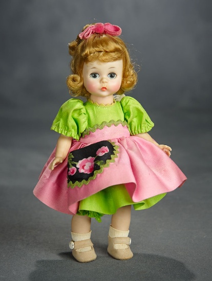 Tosca-Haired Wendy in Lime Green Dress and Pink Apron by Alexander 400/500