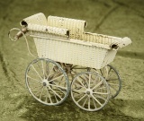 German pressed tin doll carriage attributed to Maerklin. $400/500