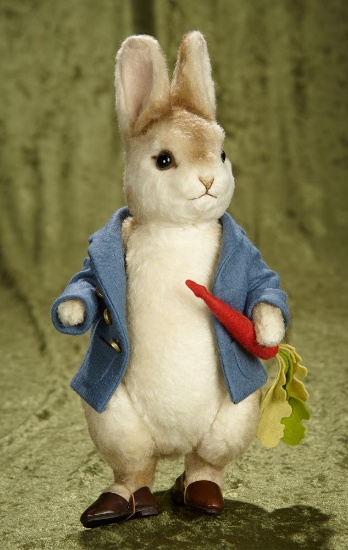 12" American artist mohair "Peter Rabbit" by R. John Wright, mint in box. $800/1000