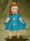 Red-Haired Wendy-Kins in polka dot teal cotton dress by Alexander. $200/300