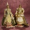 Two Early Wax Miniature Dolls in Original Theatrical Costumes 400/500