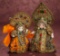 Two German All-Bisque Googlies in Original Elaborate Cossack Costumes 600/900