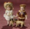 Two German All-Bisque Miniature Dolls 400/500