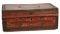 Early Wooden Box with Hand-Painted Decorations 500/700