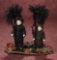 Pair, German Porcelain Dolls in Original Chimney Sweeper Costumes as Pen Wiper 300/400