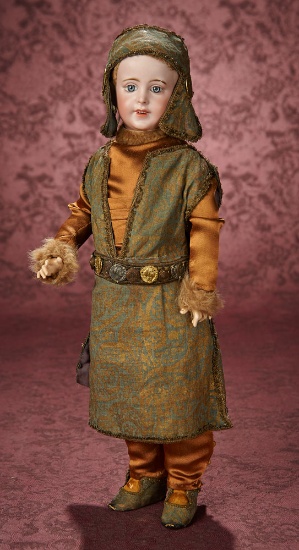 French Bisque Character, 237, SFBJ with Historic Costume from Margaine-Lacroix Studio 2800/3800