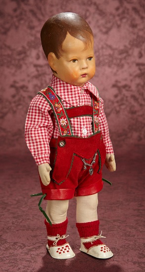German Cloth Character by Kathe Kruse, Type VIII known as "Eierkopf"  1100/1500