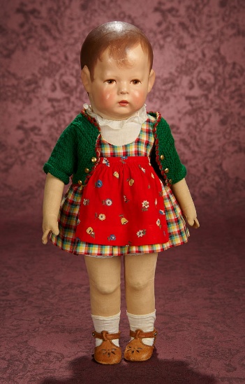 German Cloth Character, Type I, by Kathe Kruse in Original Costume 1100/1500