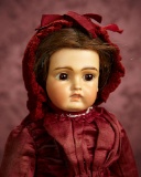 Rare Sonneberg Bisque Doll as Look-Alike Bru with Rich Amber Complexion 1800/2200