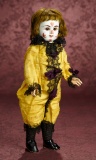 French Bisque Closed Mouth Clown by Rabery and Delphieu with Clown Decorations 1800/2200