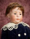 German Bisque Pouting Character, 6969, by Gebruder Heubach with Original Signed Body 800/1100