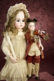 French Bisque Brown-Eyed Bebe by Leon Casimir Bru in Rare Size 10 11,000/14,000