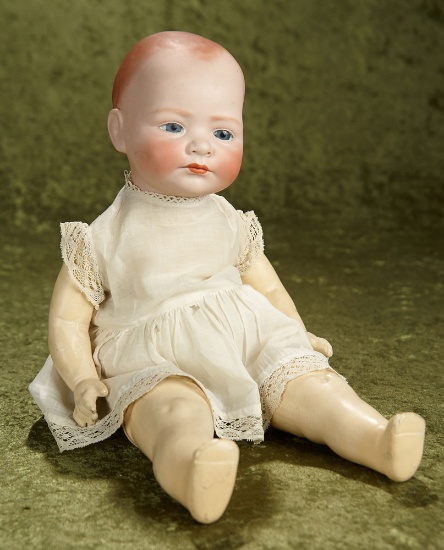 16" German bisque character newborn marked Siegfried by Kestner, bisque excellent.