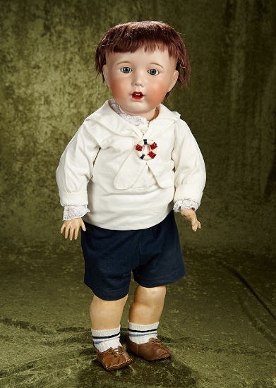 26" French bisque character on original toddler body, model 251, by SFBJ. $1100/1400