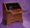 English Mahogany Doll's Slant Front Desk with Painted Details 800/1100