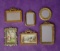 Six Dollhouse Mirrors and Prints in Gilt and Ormolu Frames 300/400