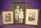 Three Vintage Sepia Photographs of Children with Dolls 200/300