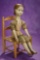 Early Folk Art Carved Wooden Doll with Unique Body Modeling 800/1100