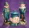 Three Softpaste Figures Depicting Brownies from Palmer Cox Series 400/500