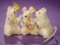 Three White Mohair Mice 