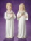 Pair, German Bisque Figures of Young Choir Boy and Girl 300/400