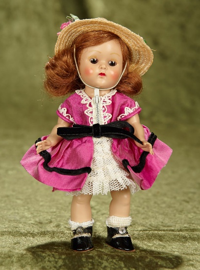 8" Brunette Painted Lash Ginny in "Afternoon" from Talon Zipper Series,1953. $300/400