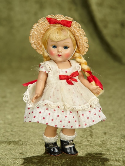 8" Blonde Braided Wig, Painted Lash Ginny as "Lucy" from Tiny Miss Series,1952. $300/500