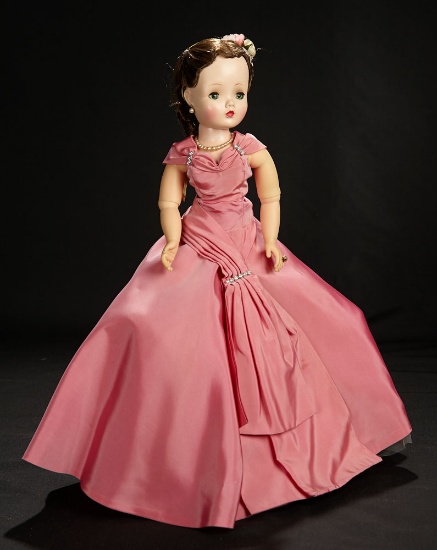 Cissy in Long Torso Gown of Shell Pink Taffeta from Fashion Parade Series, 1956 1100/1500