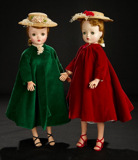 Cissy in Green Velvet Swing Coat and Matching Skirt, 1956 900/1200