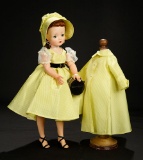 Cissy is Chartreuse Rain Coat and Hat, with Matching Puffed Sleeve Dress, 1955 800/1100