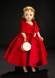 Cissy in Red Brocade Evening Gown with Wrap, 1958 900/1300