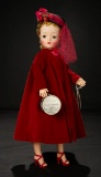 Cissy in Burgundy-Red Velvet Sheath Dress with Matching Coat, 1956 1100/1500