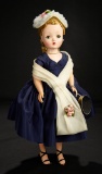 Cissy in Blue Taffeta Cocktail Dress with Organdy Wrap, 1957 700/900