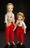 Cissy with Rare Ponytail in Red Velvet Pants and Organdy Blouse, 1956/57 800/1100