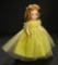 Binnie Bridesmaid in Chartreuse Tulle with Silver Slippers, 1955 500/800