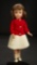 Petite Maggie in Red Knit Sweater and White Skirt, 1952 200/300