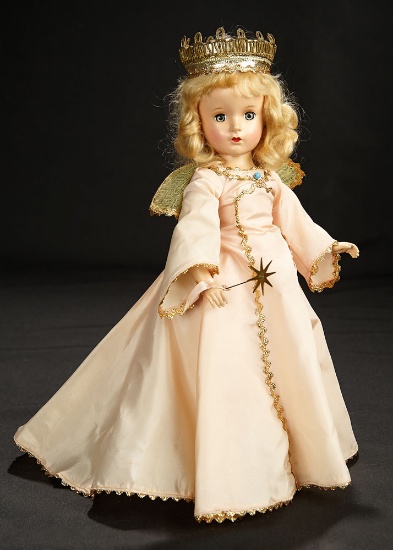 "Good Fairy" in Pink Satin Gown with Coronet and Wand, 1948 500/700