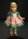 Binnie in Polished Green School Dress with Pinafore Front, 1954 400/600